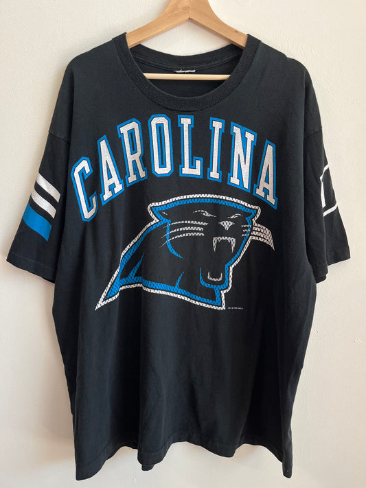1997 Carolina Panthers AOP Black Tee (XL)