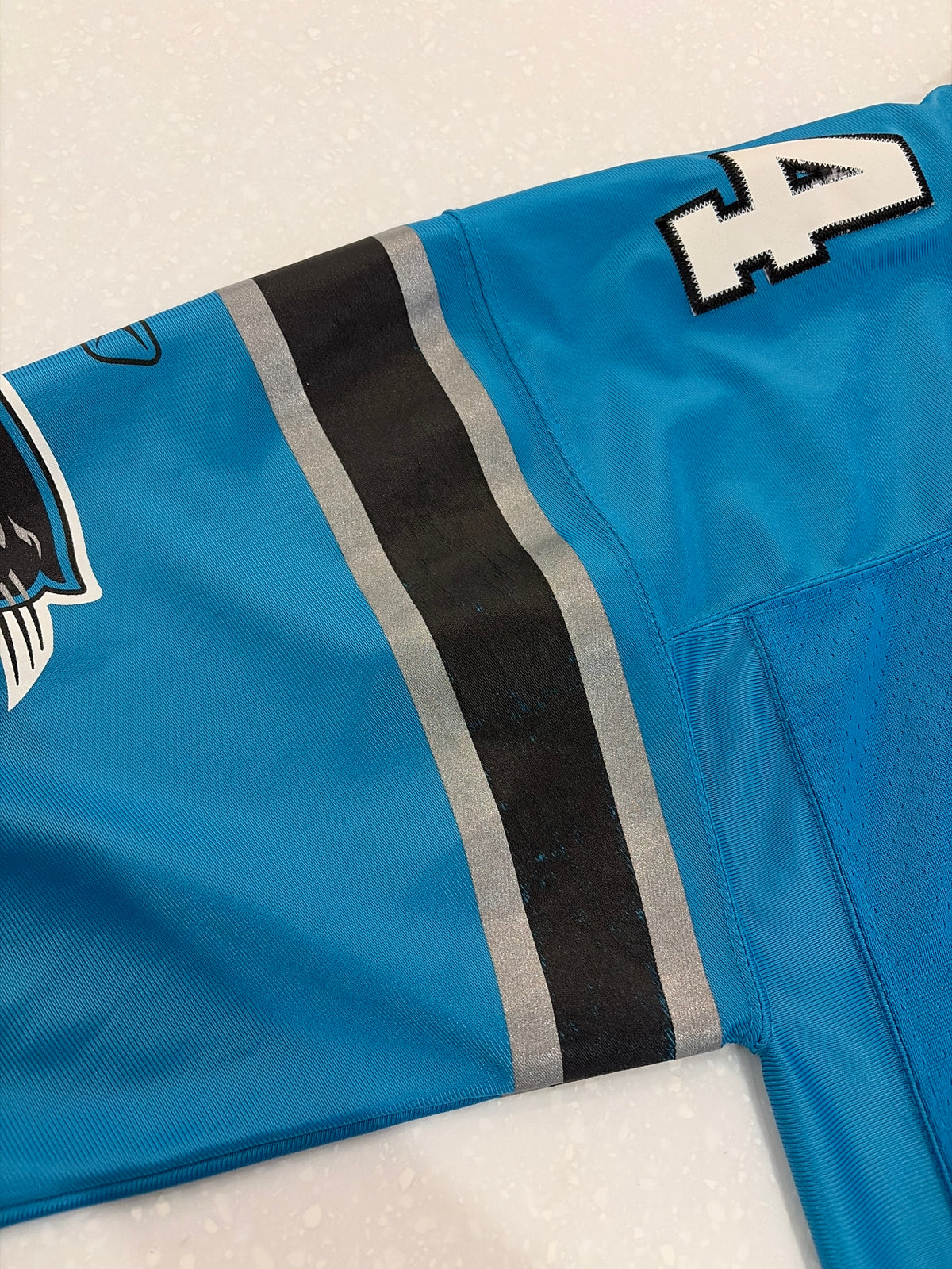 00s Carolina Panthers DeAngelo Williams Blue Stitched Flawed Jersey (XL)