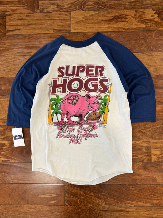 1983 Washington Redskins Vintage Rose Bowl Super Hogs Raglan Tee (M)