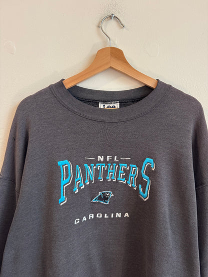 90s Carolina Panthers Embroidered Lee Sports Faded Crewneck (XL)