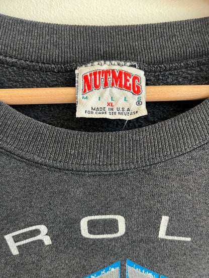 1994 Carolina Panthers Nutmeg Faded Spell Out Crewneck (XL)