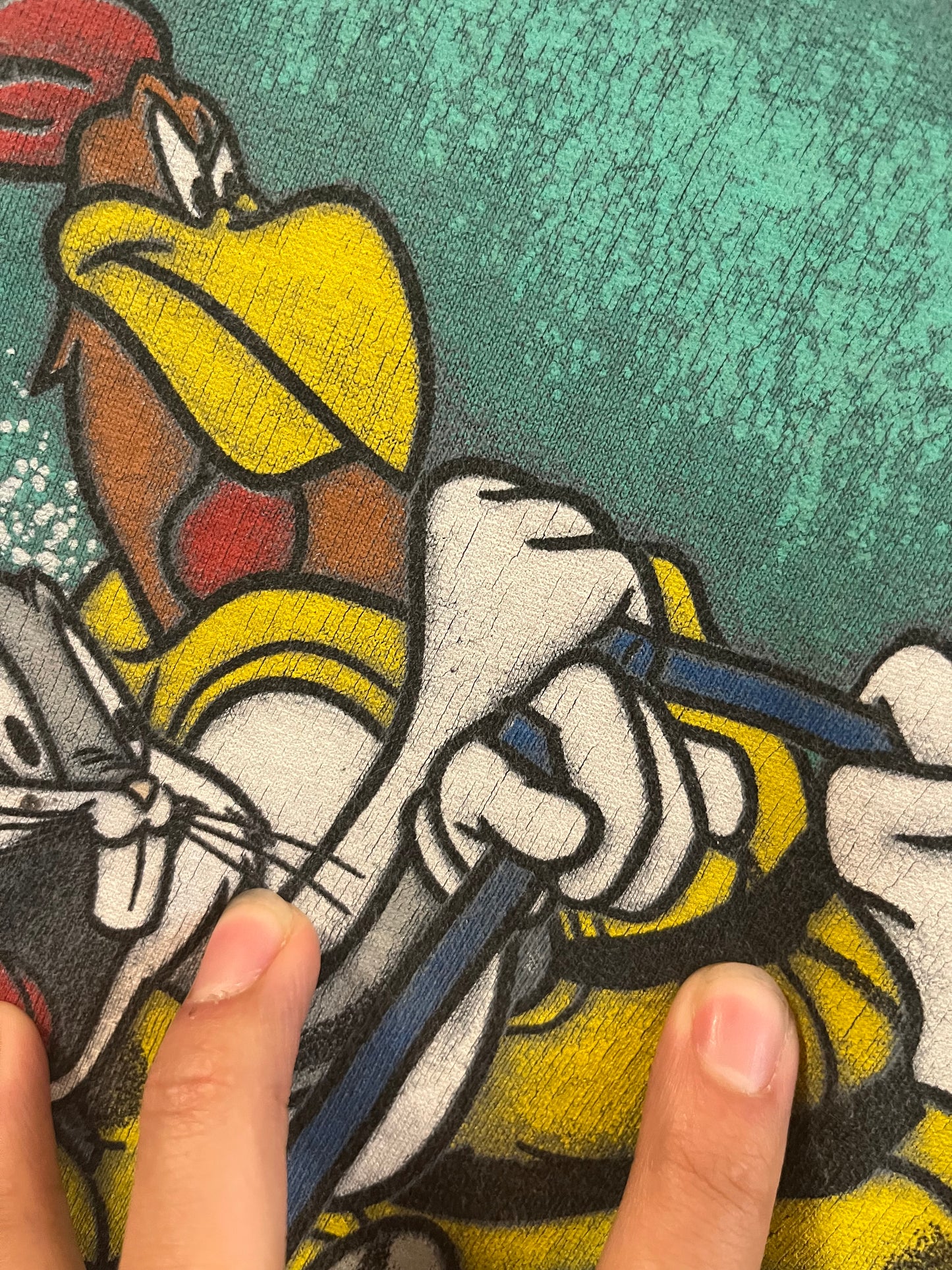 1994 Looney Tunes Bugs and Taz Rafting Tee (L)