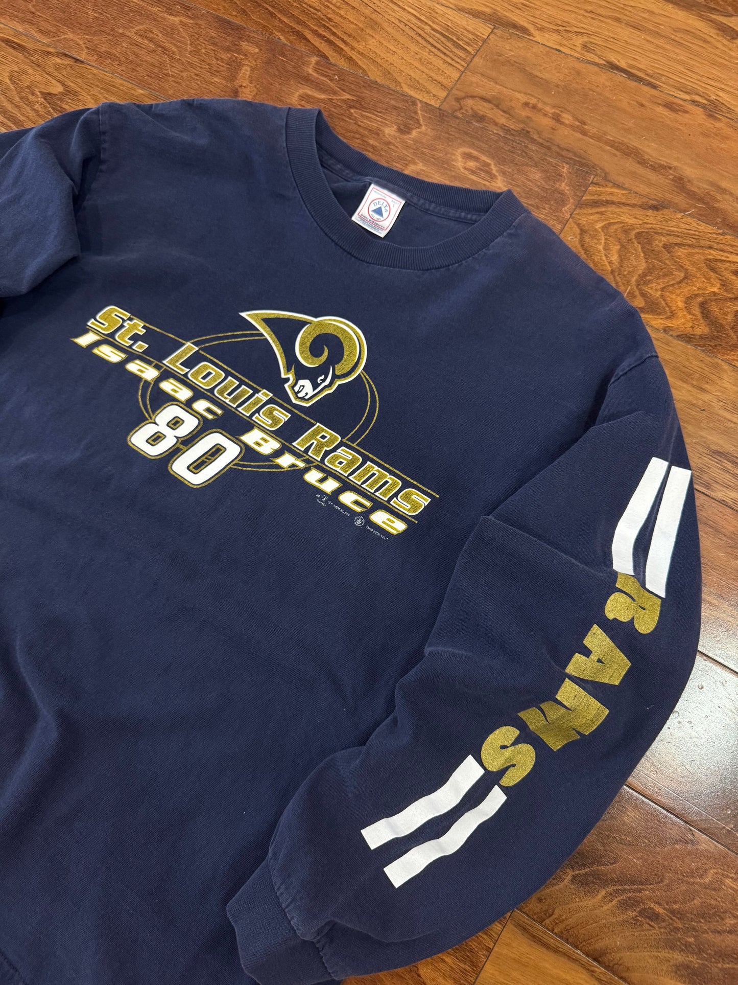 2000 St Louis Rams Isaac Bruce Vintage Long Sleeve Shirt (L)