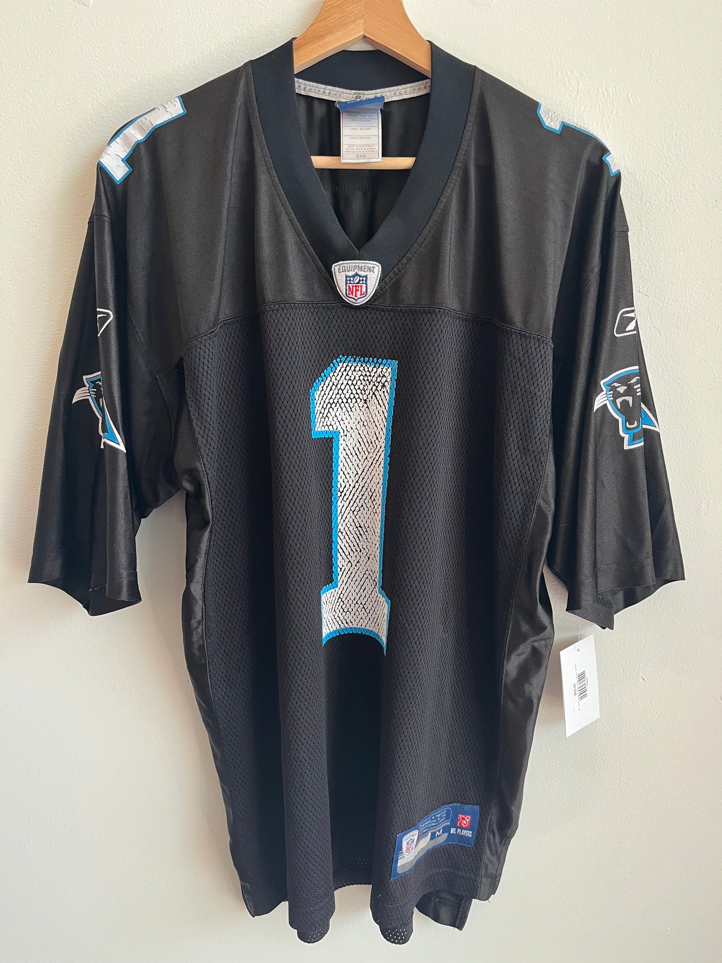 2011 Carolina Panthers Cam Newton Black NFL Jersey (M)