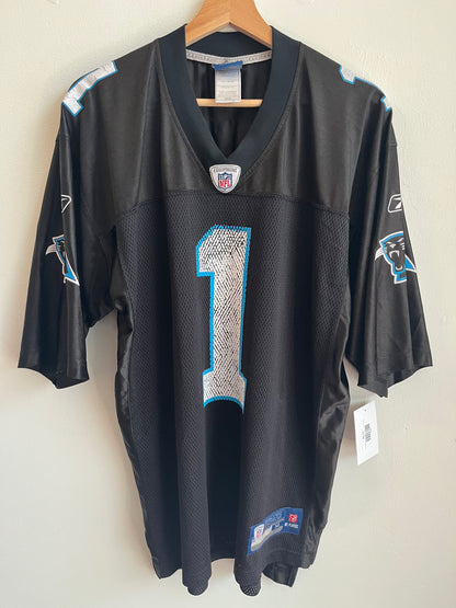 2011 Carolina Panthers Cam Newton Black NFL Jersey (M)
