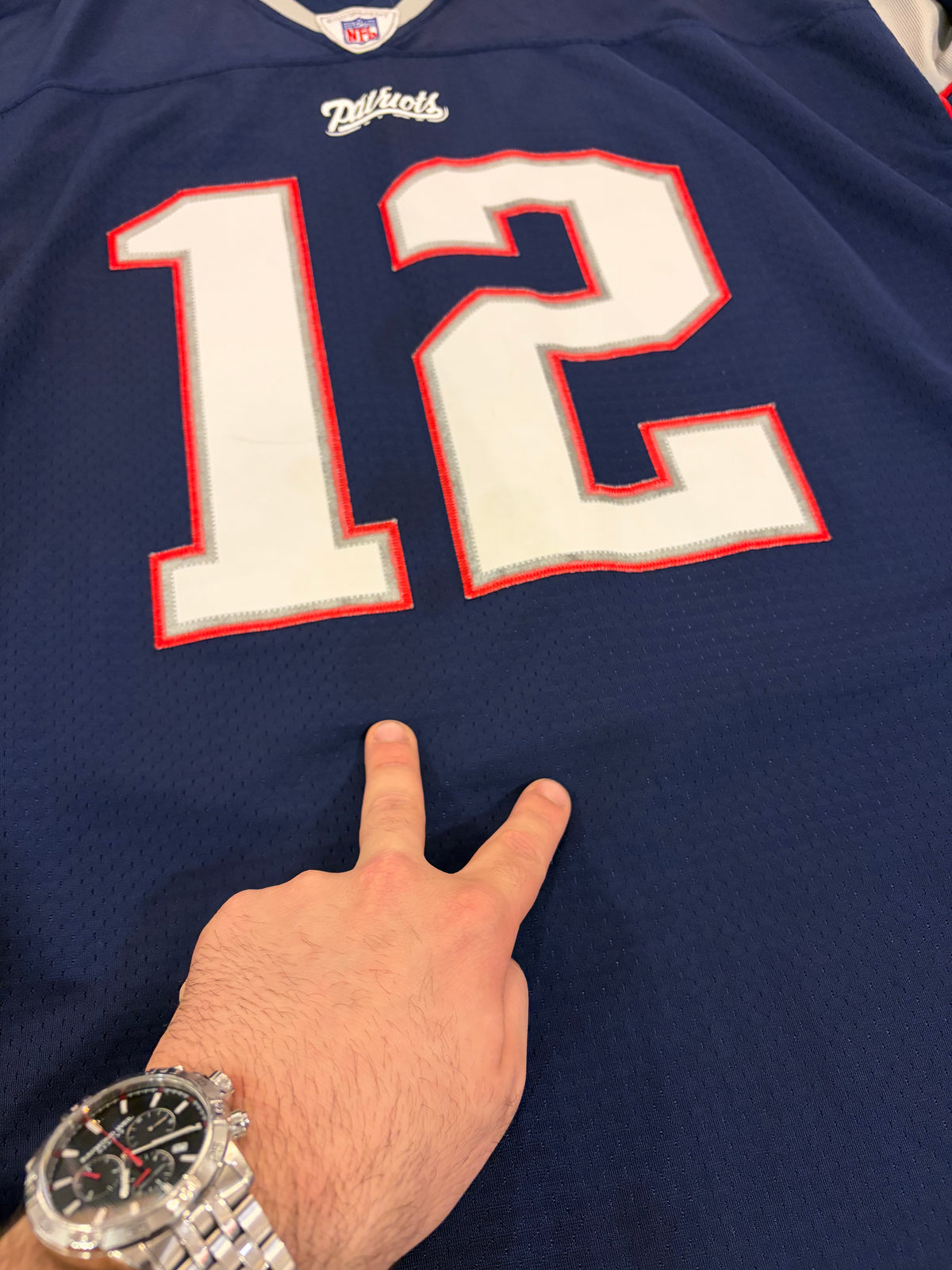 00s New England Patriots Tom Brady Stitched Reebok Home Jersey (XXL)