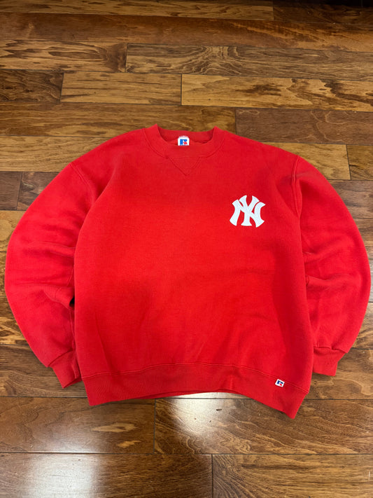 90s New York Yankees Russell Athletics Embroidered Crewneck (XL)