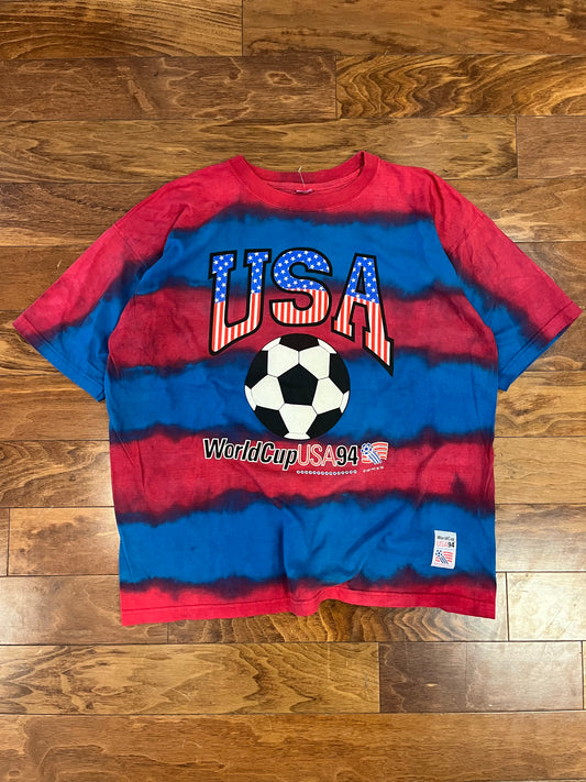 1994 USA World Cup Tie Dye Soccer Tee (XXL)