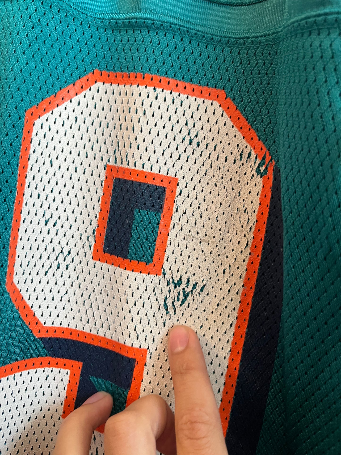00s Miami Dolphins Sam Madison Teal Reebok NFL Jersey (XL)