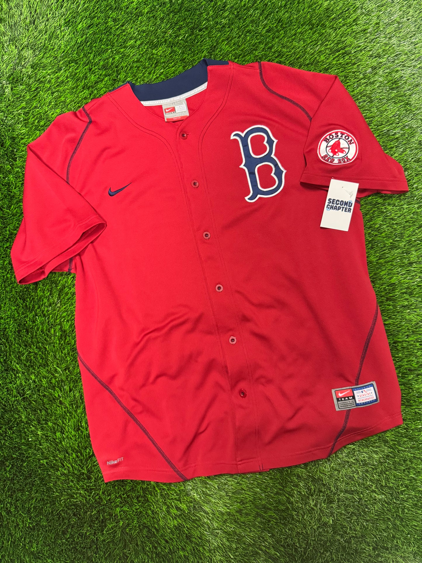 00s Boston Red Sox Nike Kevin Youkilis #20 Vintage MLB Baseball Jersey (L)