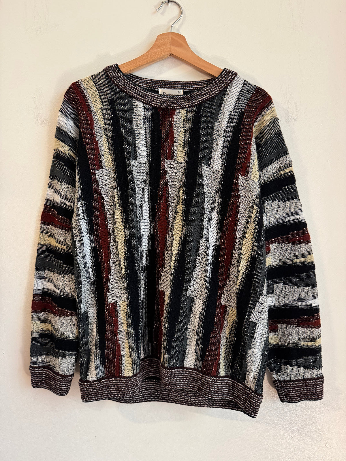 90s Protege Multi-Color Striped Sweater (L)