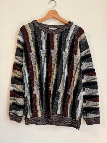 90s Protege Multi-Color Striped Sweater (L)
