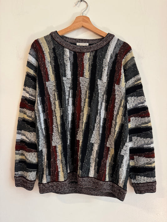 90s Protege Multi-Color Striped Sweater (L)