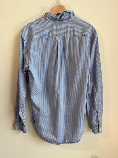00s Polo Ralph Lauren Blue Striped Button Down Polo Shirt (L)