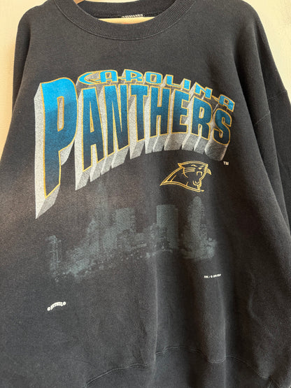 1994 Carolina Panthers Nutmeg Faded Black & Gold Crewneck (XL)