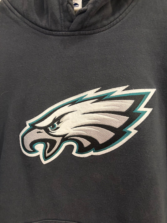 2010s Philadelphia Eagles Faded Black Hoodie (L)
