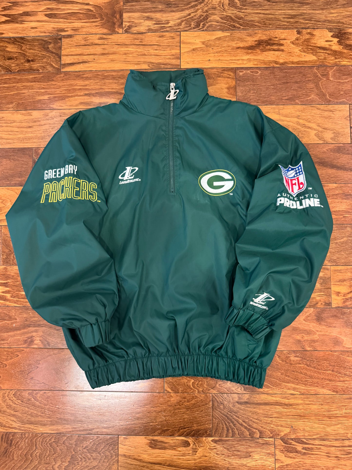 90s Green Bay Packers Pro Line Logo Windbreaker (L)