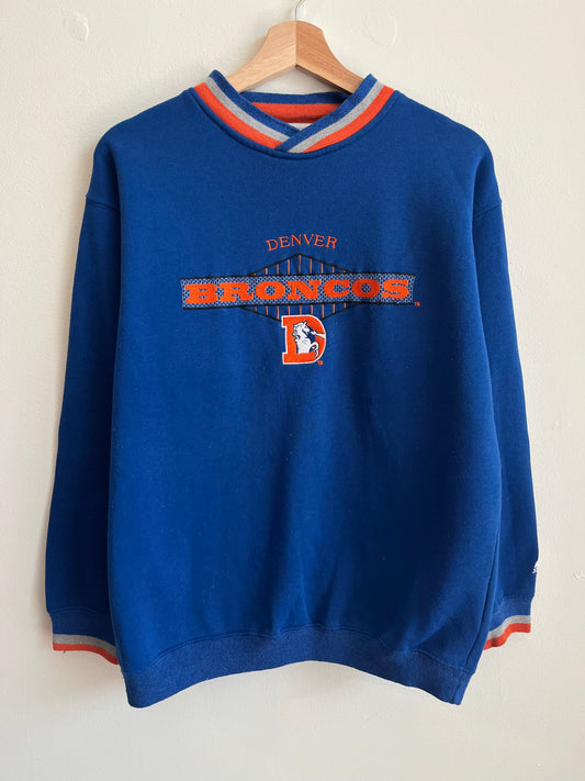 90s Denver Broncos NFL Starter Embroidered Crewneck (L)