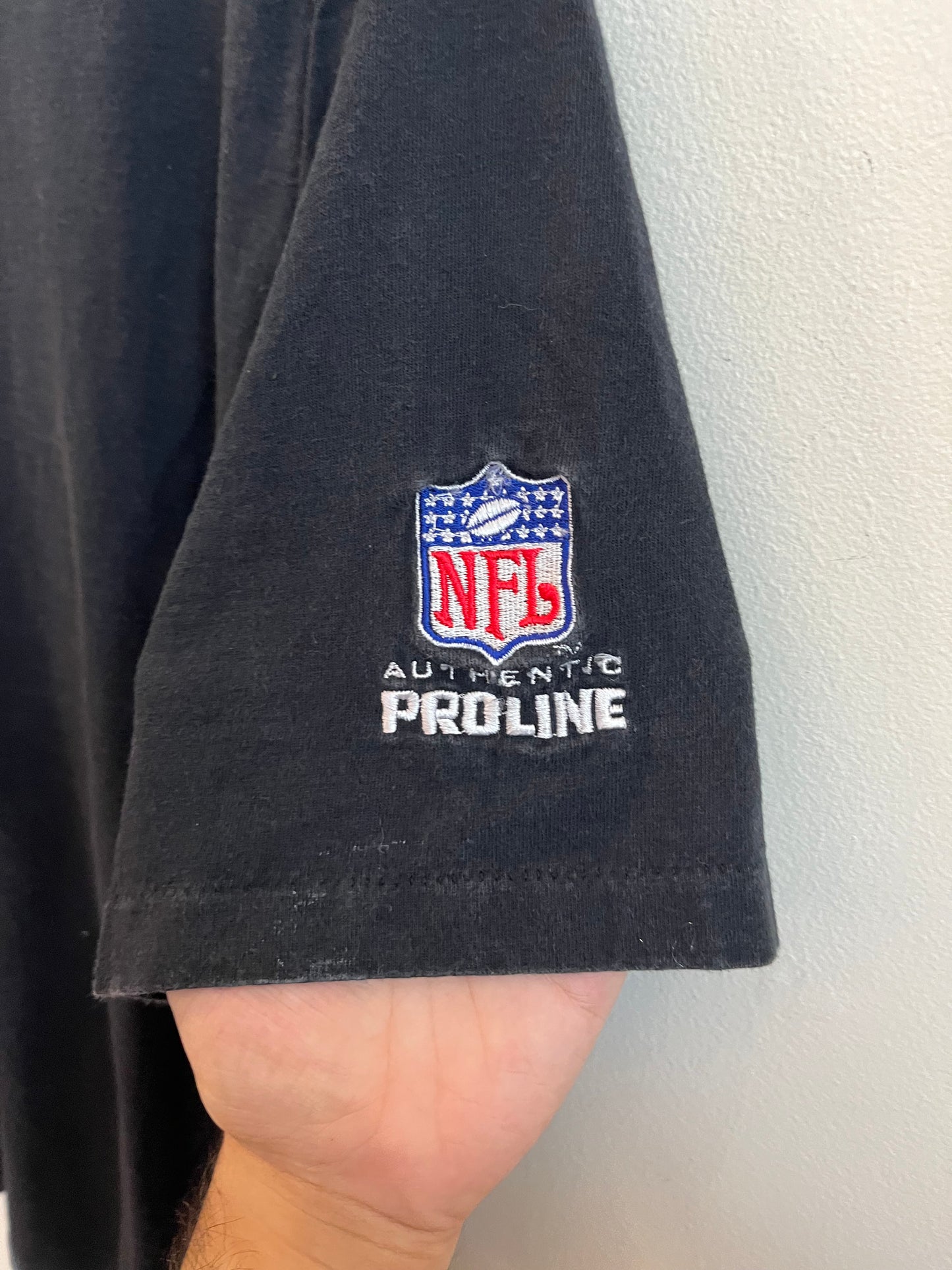 1994 Carolina Panthers Embroidered NFL Logo Athletic Black Tee (L)