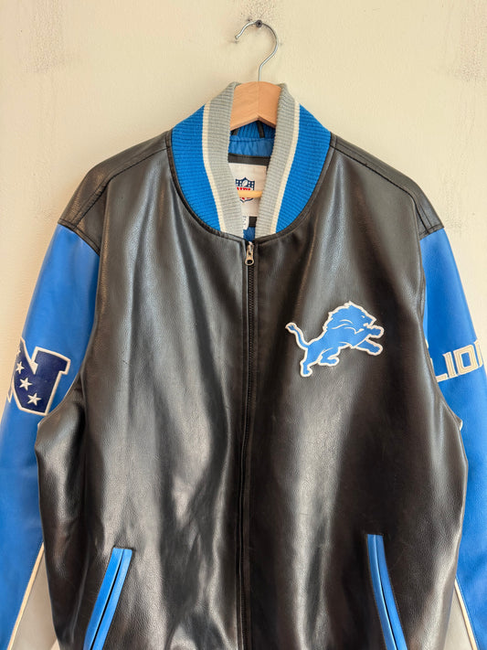 2010s Detroit Lions NFL Leather Jacket (XL)