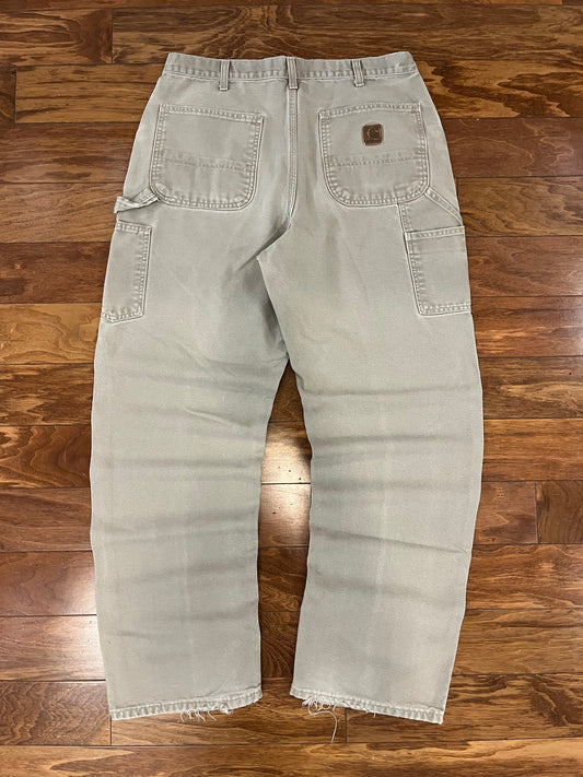 00s Carhartt Sand Carpenter Workwear Pants (34 x 33)