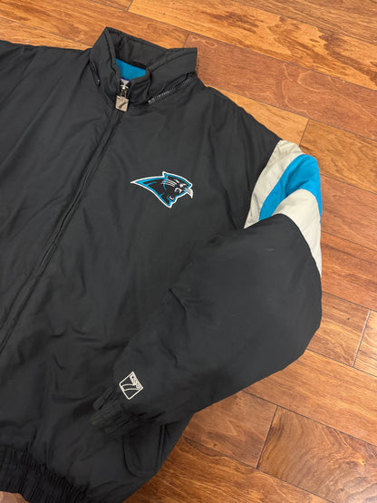 90s Carolina Panthers Logo 7 Puffer Jacket (XL)