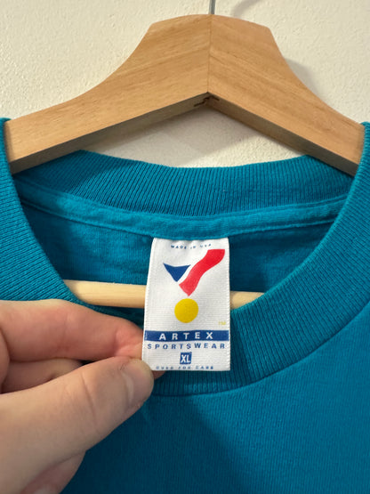 90s Charlotte Hornets Teal Artex Tee (XL)