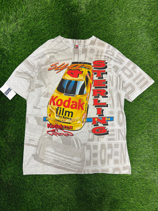 90s Nascar Sterling Marlin Kodak Film AOP Tee (XL)