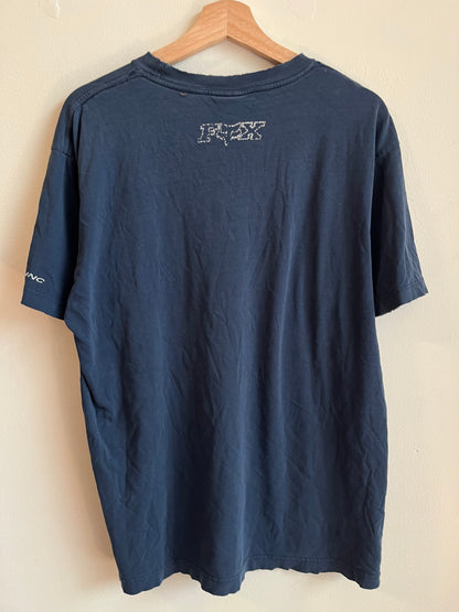 00s Fox Racing Y2K Distressed Faded Navy Tee (L)