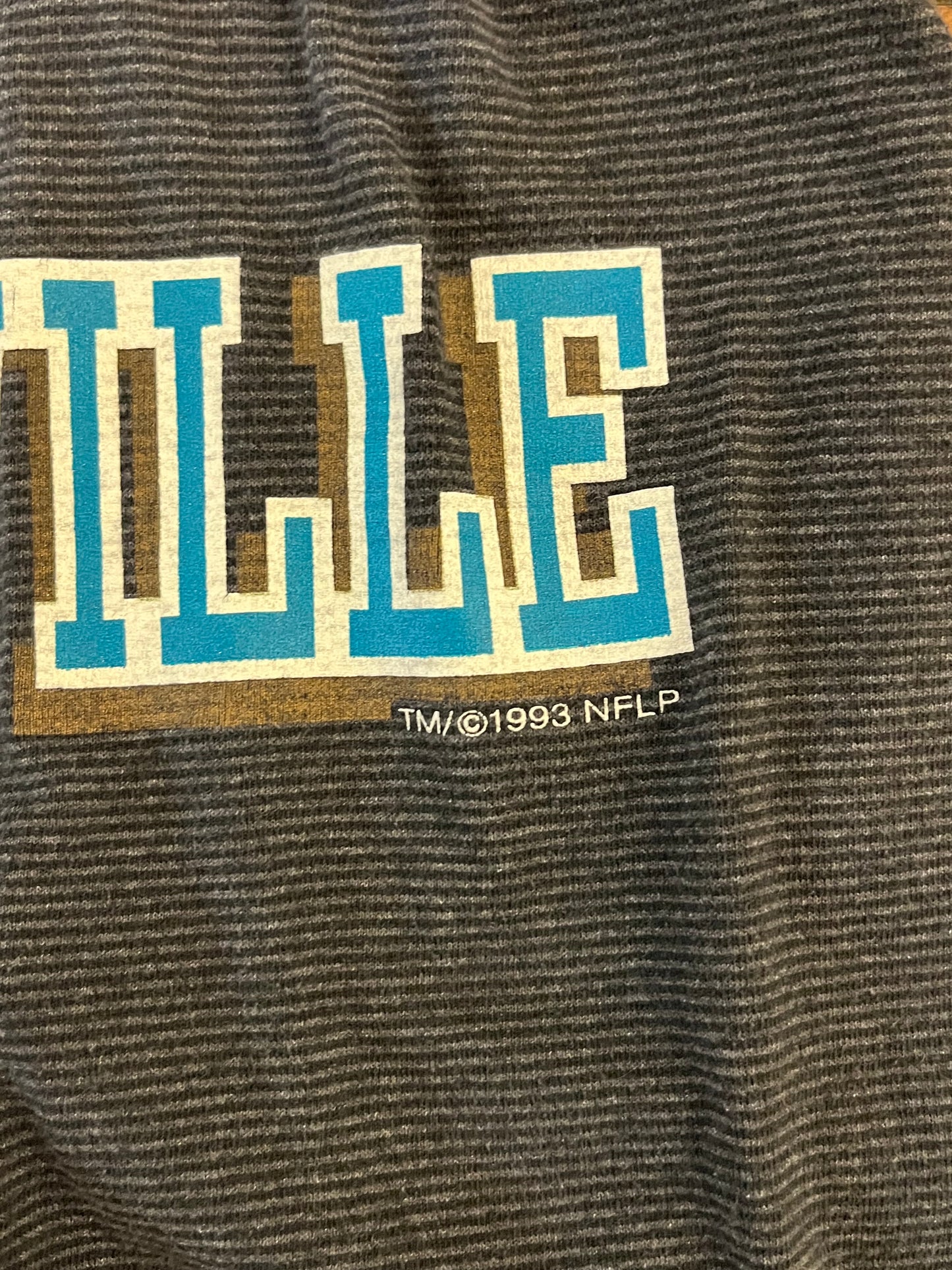 1993 Jacksonville Jaguars Logo 7 Striped Tee (M)