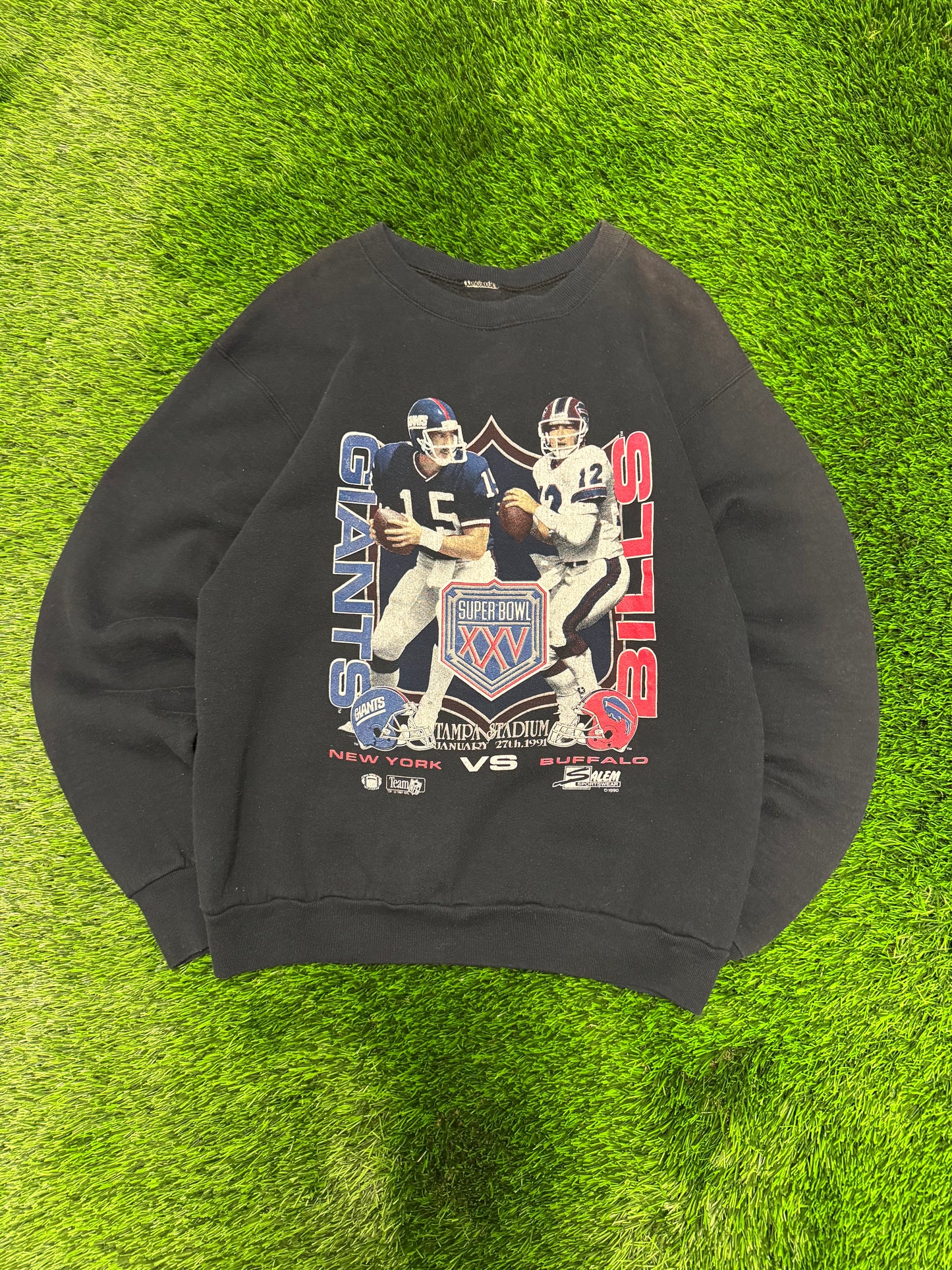 1991 Buffalo Bills v NY Giants Super Bowl Salem Crewneck (M)
