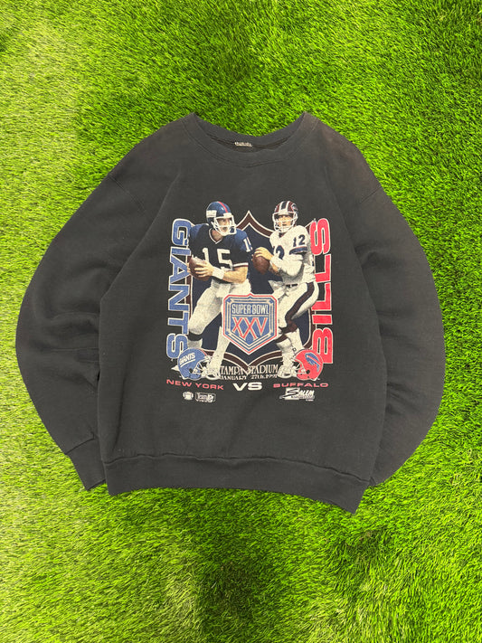 1991 Buffalo Bills v NY Giants Super Bowl Salem Crewneck (M)