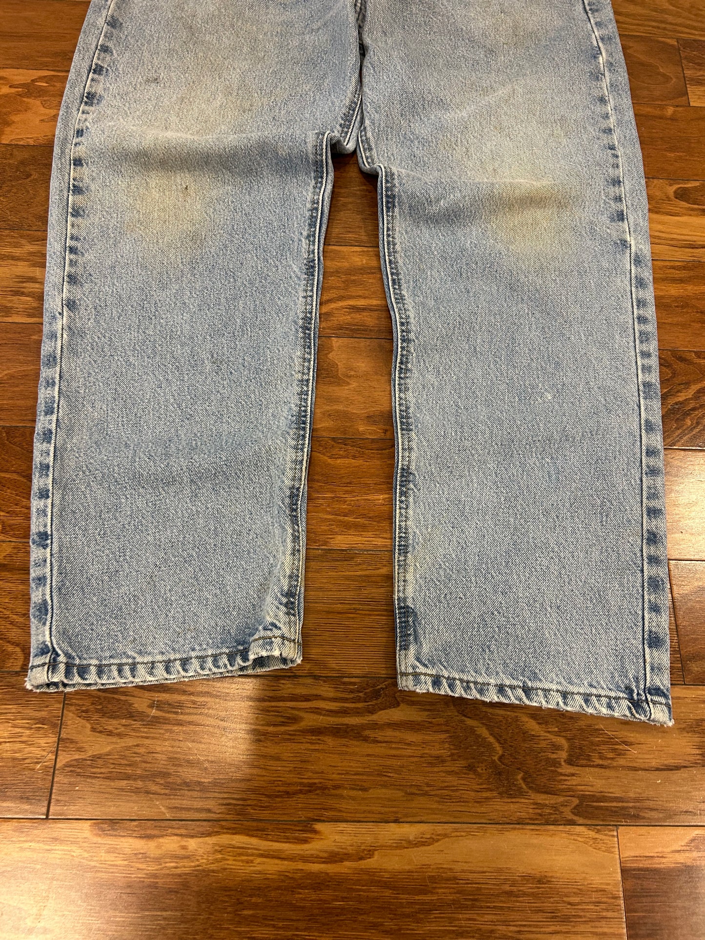 00s Carhartt Mud Wash Distressed Blue Jeans (38 x 30)