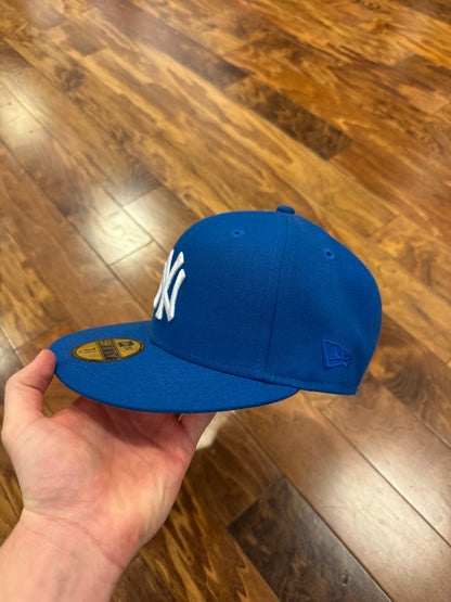 New York Yankees Blue/Orange Fitted Hat (7 3/8)