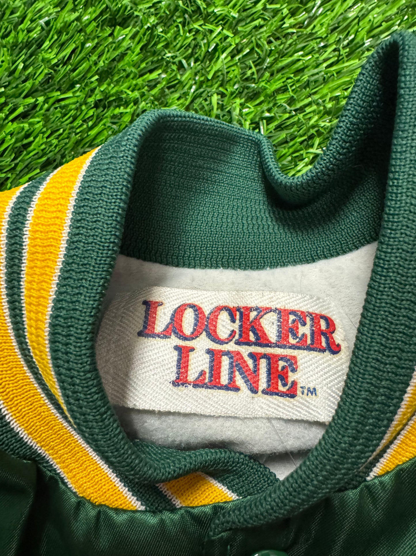 1992 Oakland Athletics Vintage Locker Line Satin Jacket (M)