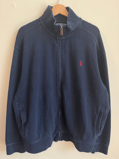 00s Polo Ralph Lauren Full Zip Navy Fleece (XL)