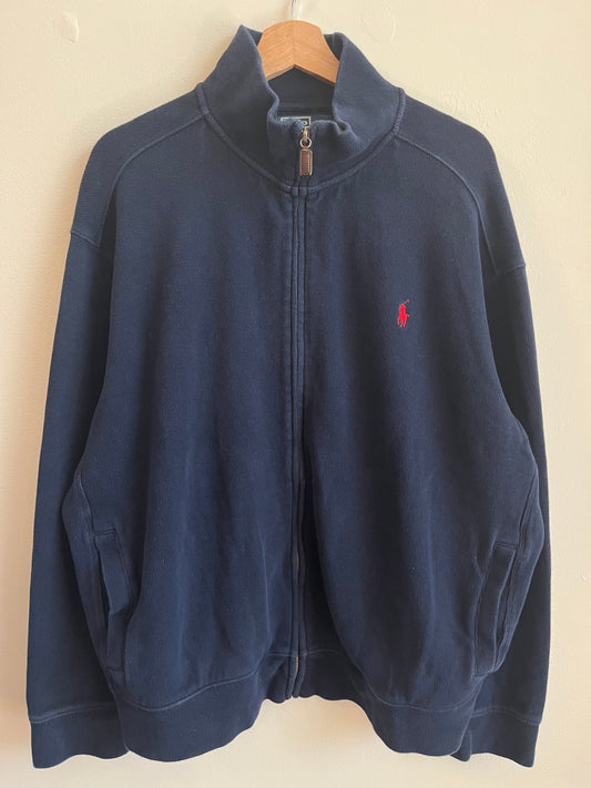 00s Polo Ralph Lauren Full Zip Navy Fleece (XL)