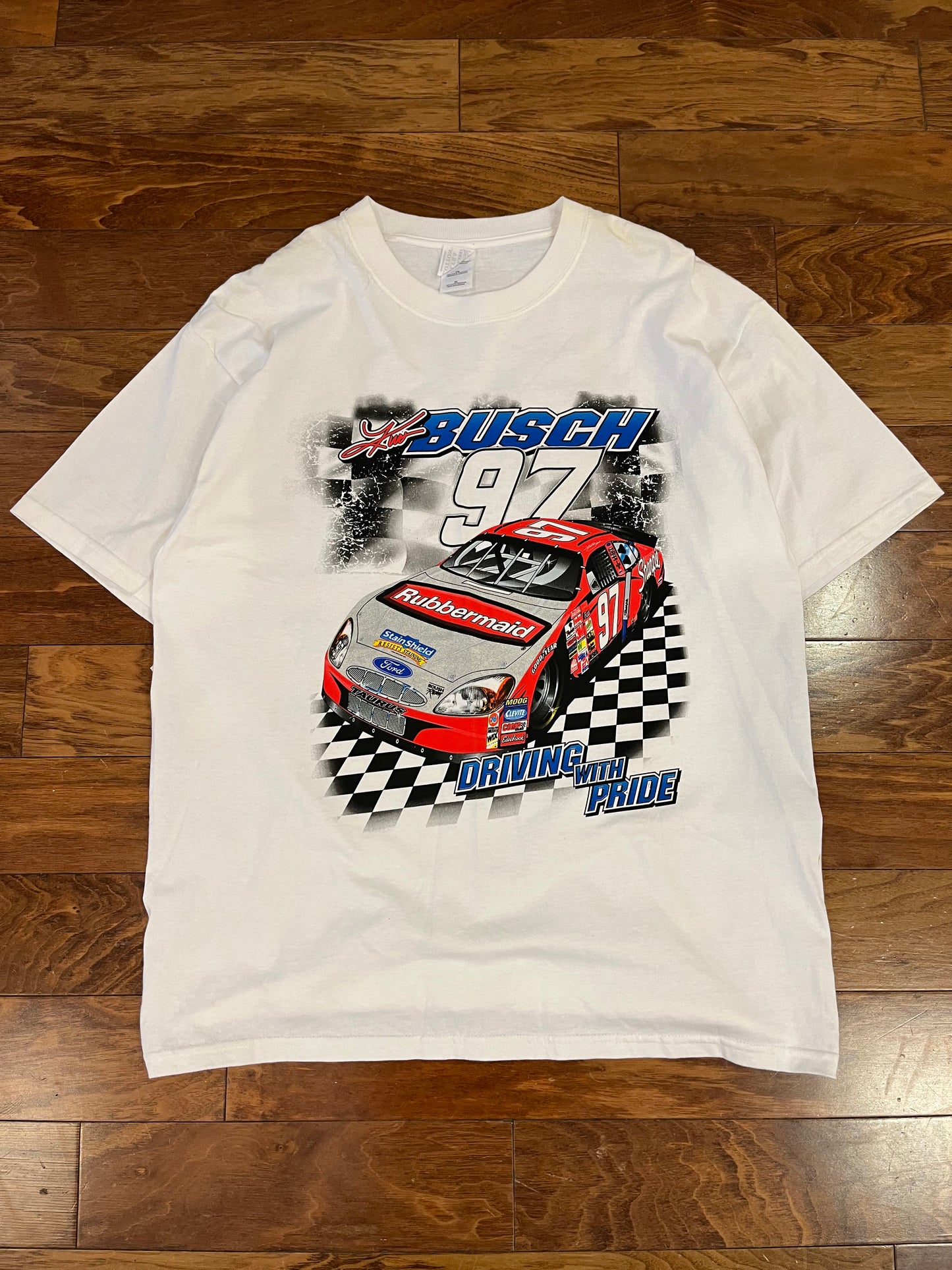 00s Nascar Rubbermaid White Tee (XL)