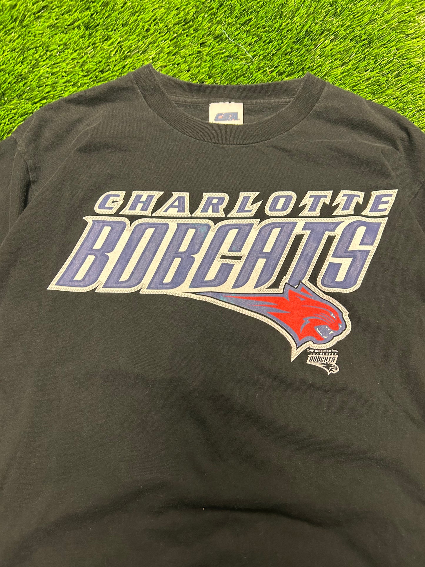 00s Charlotte Bobcats Spell Out Vintage Black Tee (L)