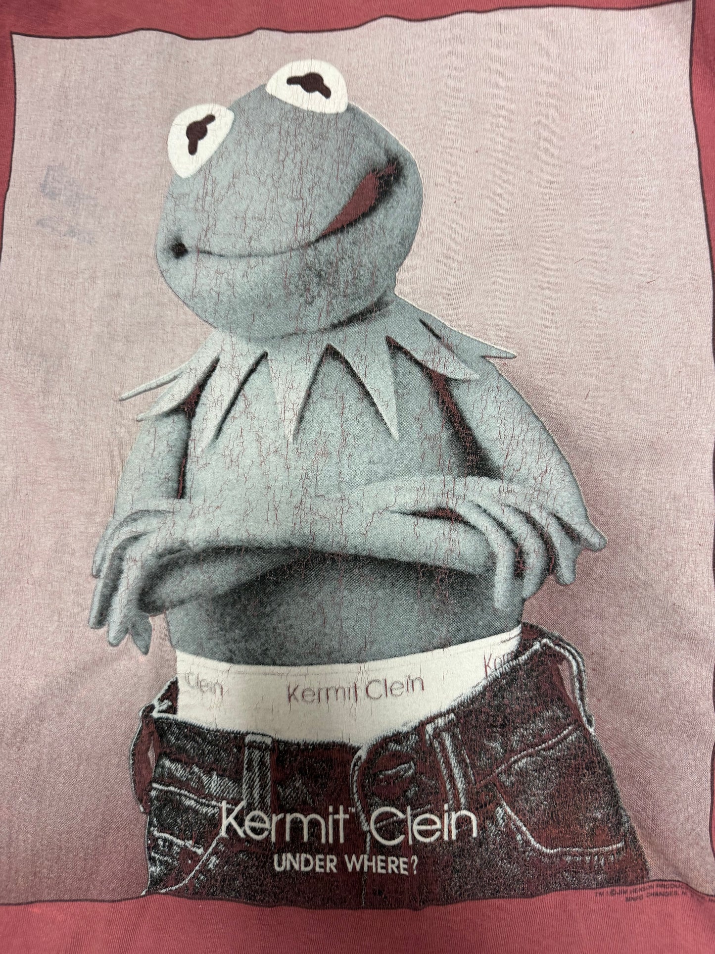 90s Kermit Clein Kermit The Frog Muppets Parody Vintage Tee (XL)