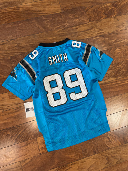 00s Carolina Panthers Steve Smith Blue Jersey (Youth M)