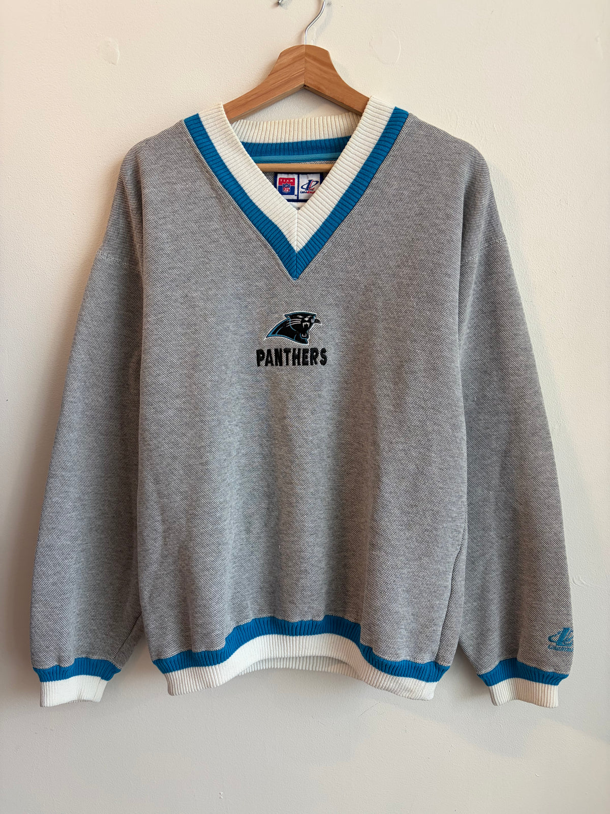 90s Carolina Panthers Logo Athletic Embroidered Crewneck (L)