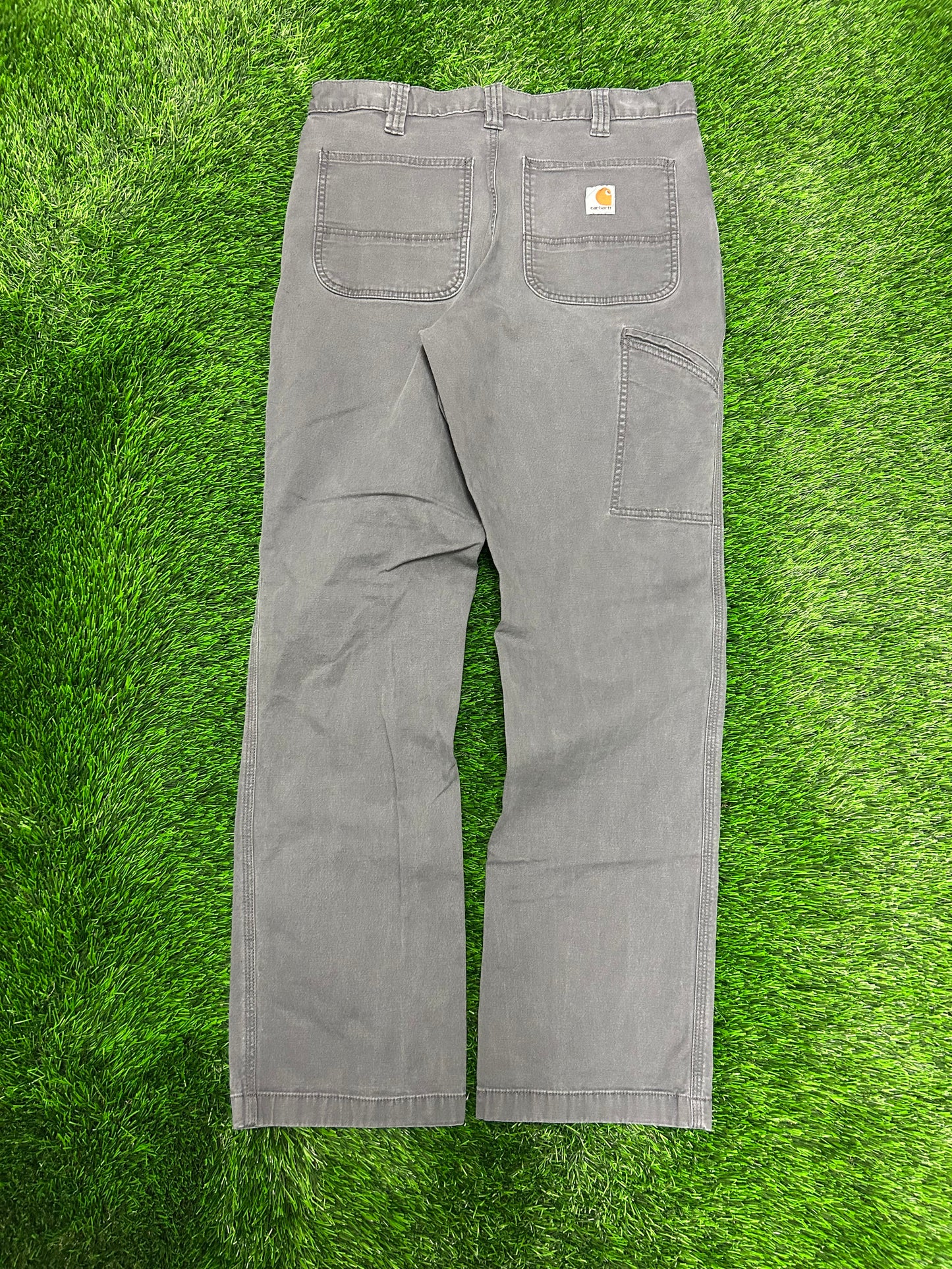 Carhartt Grey Workwear Relaxed Fit Pants (34 x 34)