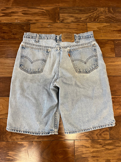 1995 Levi's 550 Orange Tab Shorts (32)
