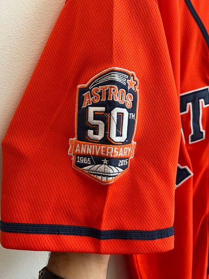 2015 Houston Astros Evan Gattis 50th Anniversary Stitched Majestic Jersey (S)
