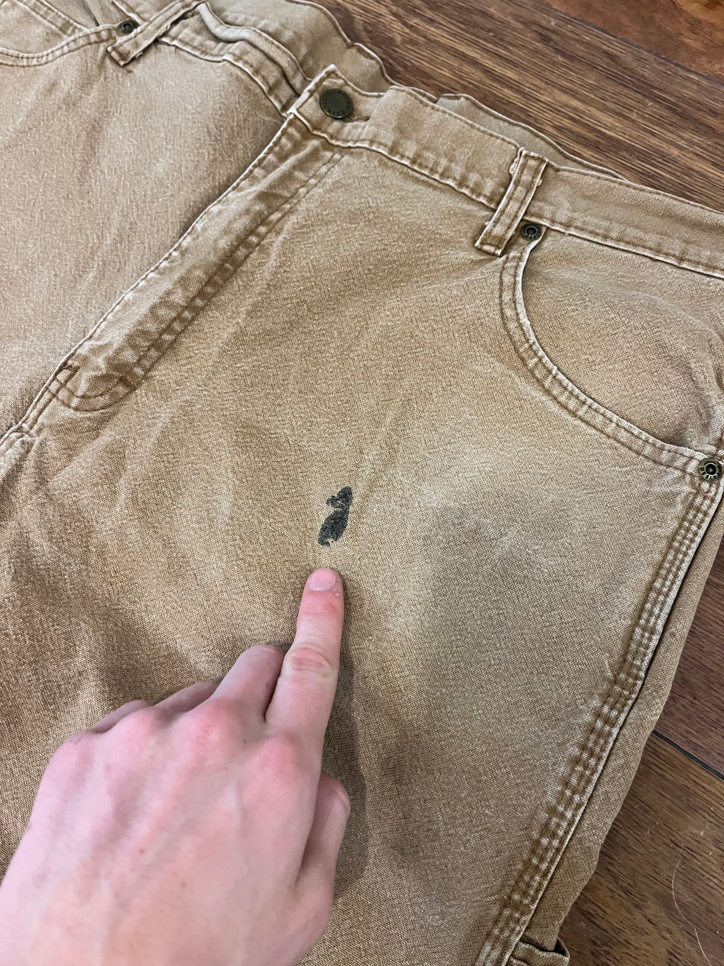 00s Dickies Tan Distressed Carpenter Pants (36 x 30)