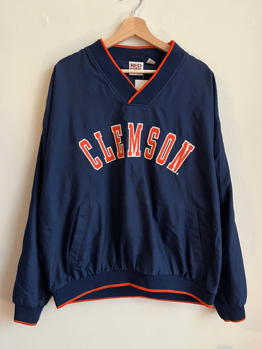 1990s Clemson Tigers Embroidered Red Oak Windbreaker (XL)