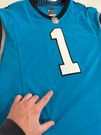 2016 Carolina Panthers Cam Newton Electric Blue Jersey (L)
