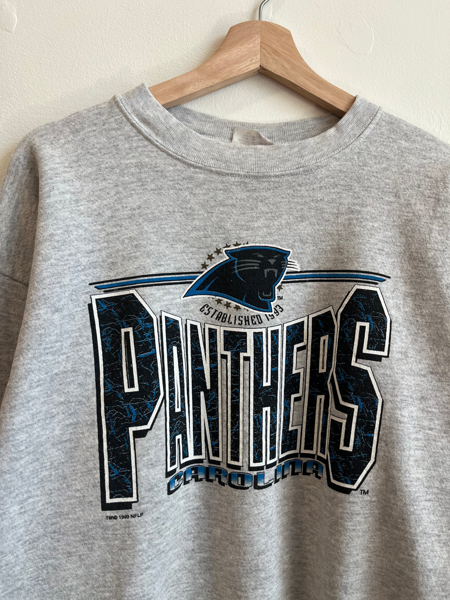 1993 Carolina Panthers Spell Out Spectator Crewneck (XL)