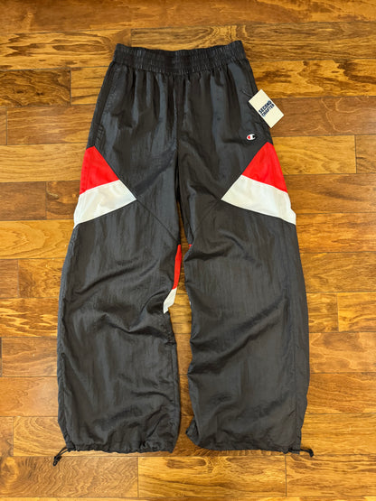 00s Champion Black/Red Track Pants (M)